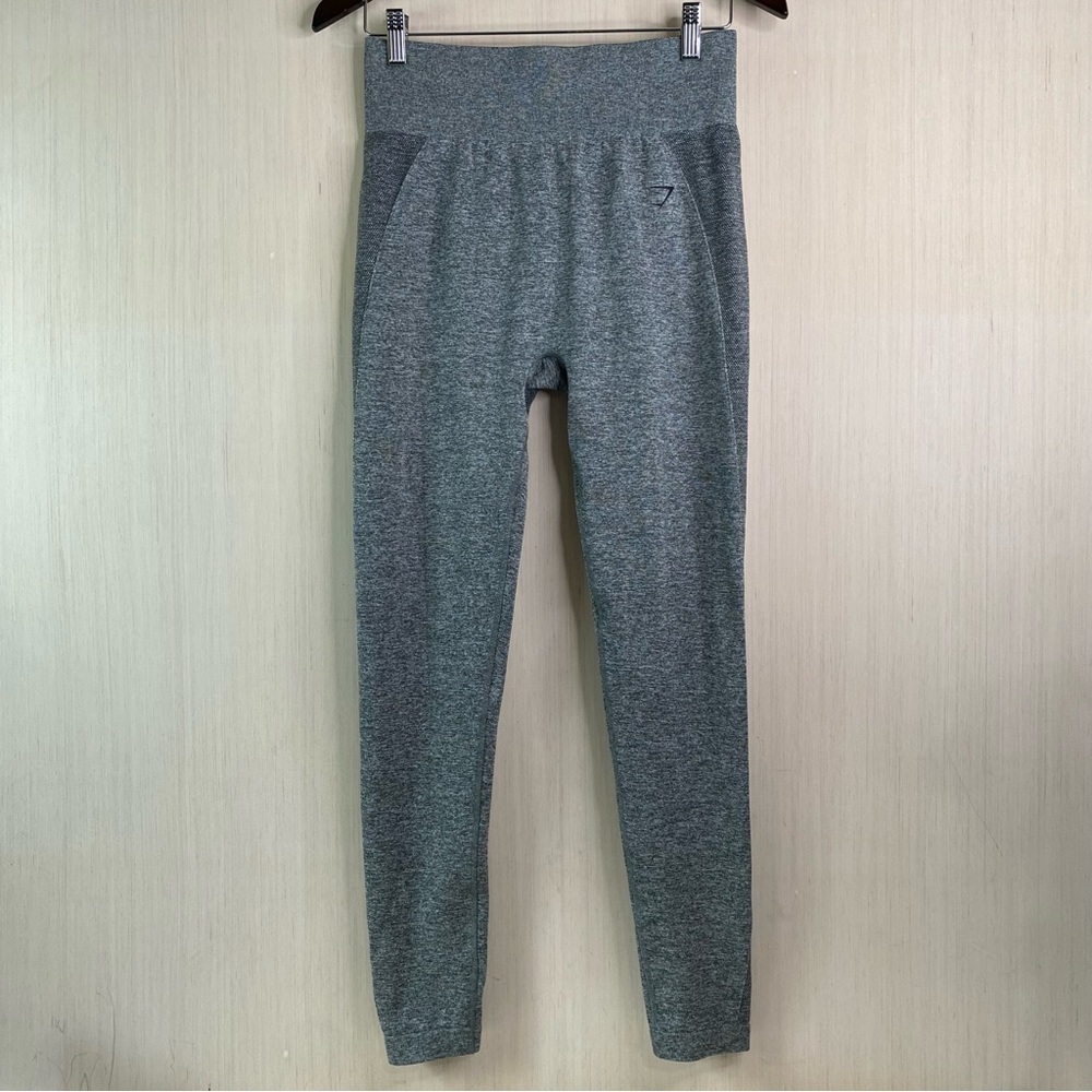 Gymshark Women’s Flex High Waisted Leggings Charcoal Marl 27”Waist 33”Hip